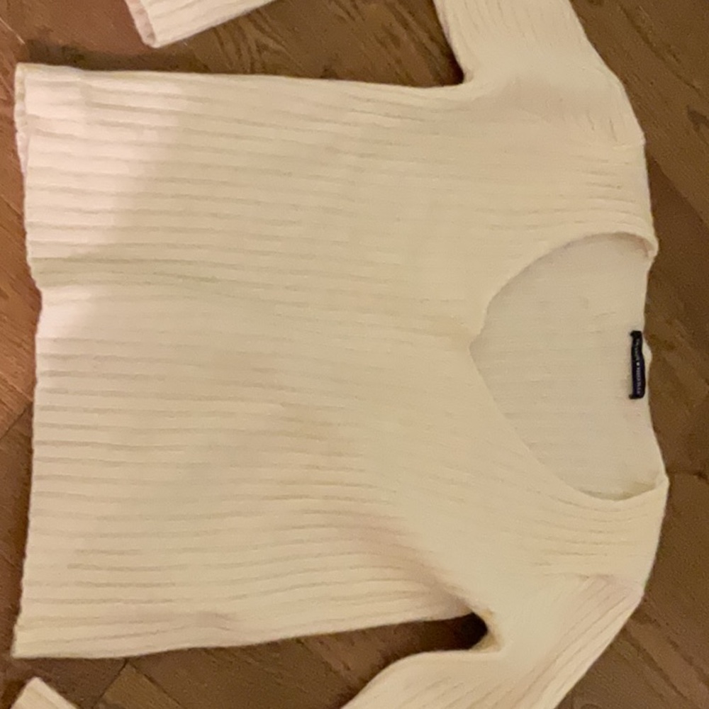 Brandy Mellville Off White Light Yellow Sweater